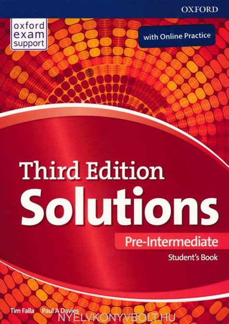 With 100 new content, the third edition of Oxfords best-selling secondary course offers the tried and trusted Solutions methodology alongside fresh and diverse material that will spark your students interest and drive them to succeed. . Solutions pre intermediate 3rd edition tests pdf